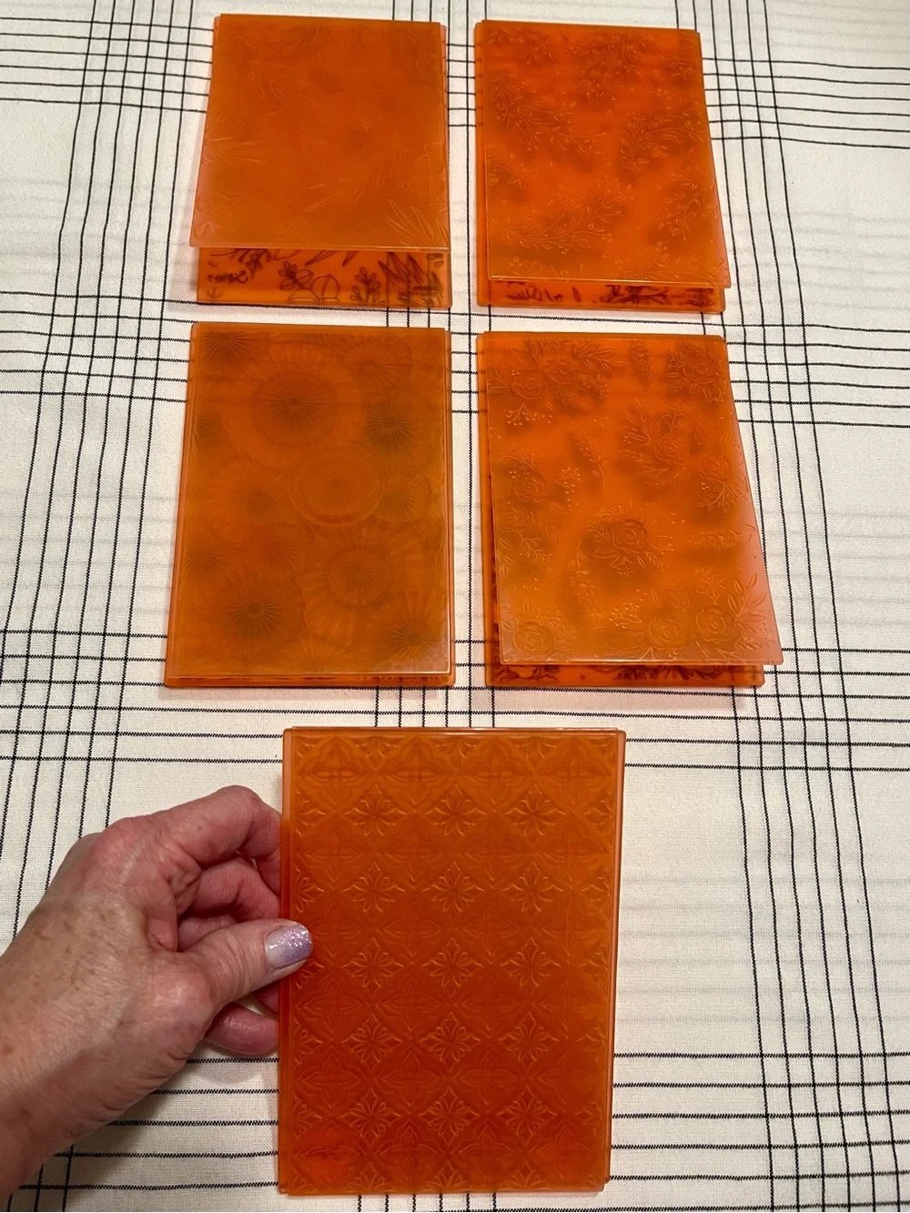 David Tutera for Sizzix 3D 5-piece Embossing Folder Set 663561 EUC